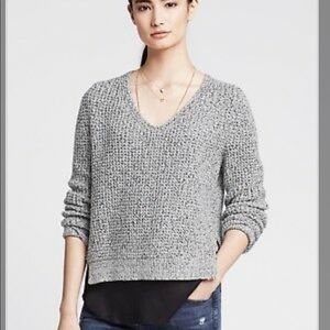 Banana Republic Mixed Media Marled Sweater